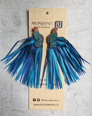 【aborigenes】Rooster tail earrings ~long~