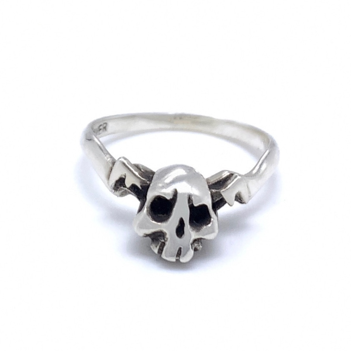 スカル ピンキーリング/シルバー925 k10ゴールド つけっぱなし/量産型  