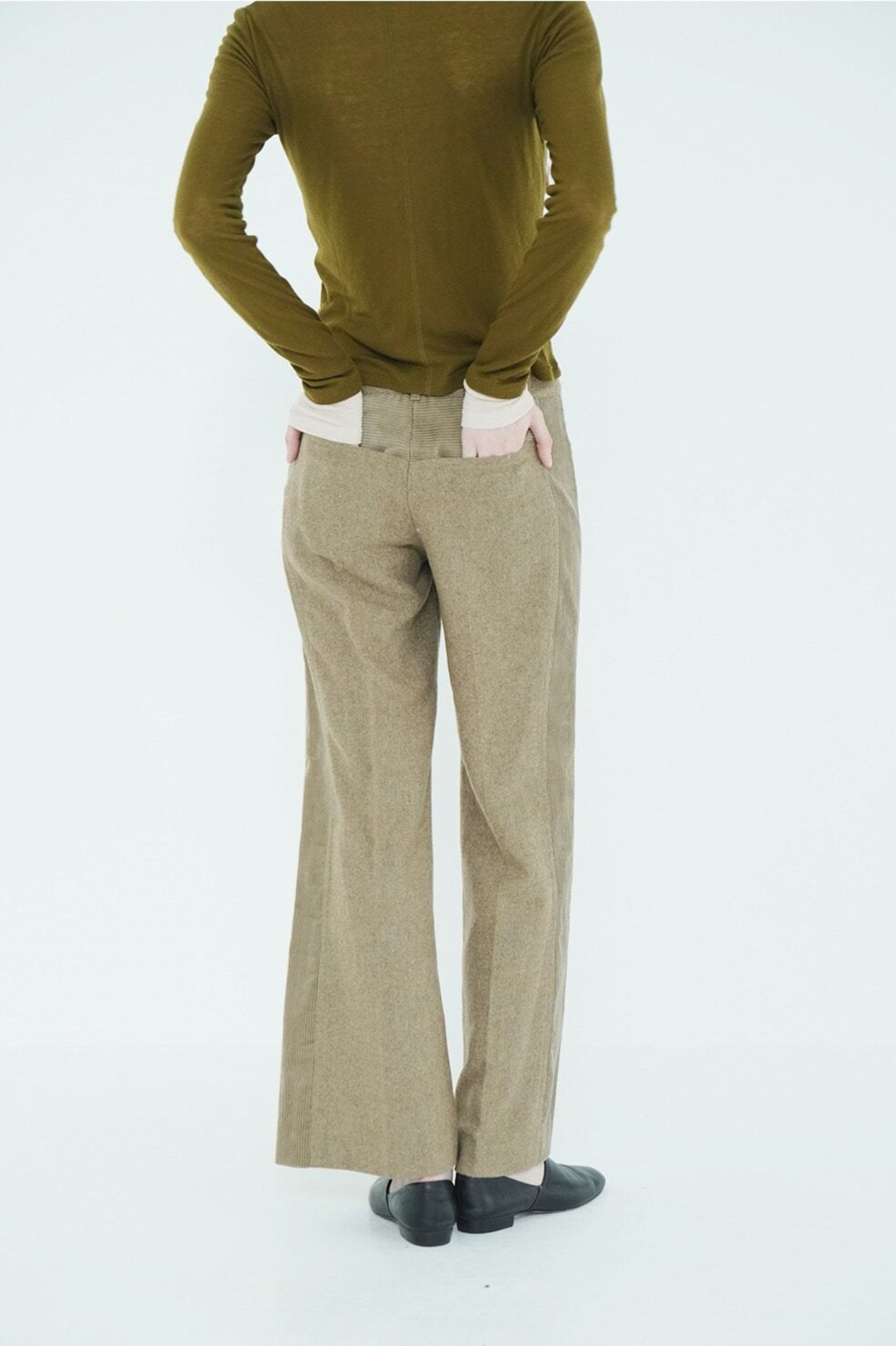 CLANE CORDUROY PANEL MELANGE PANTS
