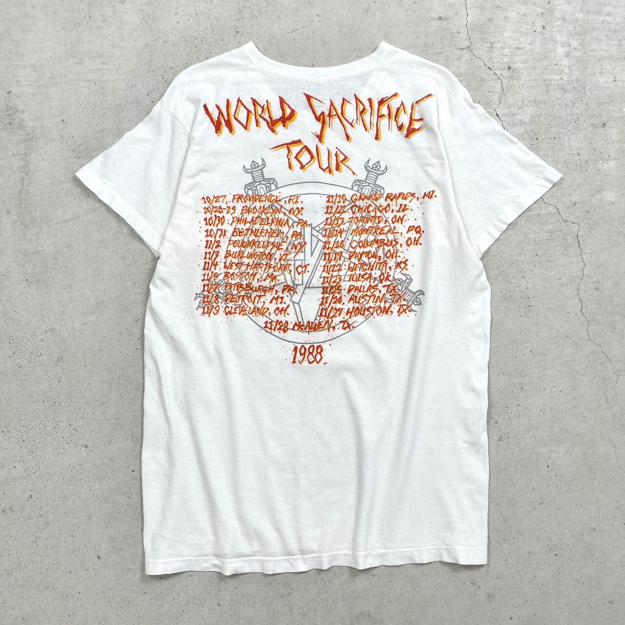 80年代 SLAYER スレイヤー バンドTシャツ バンT WORLD SACRIFICE TOUR 