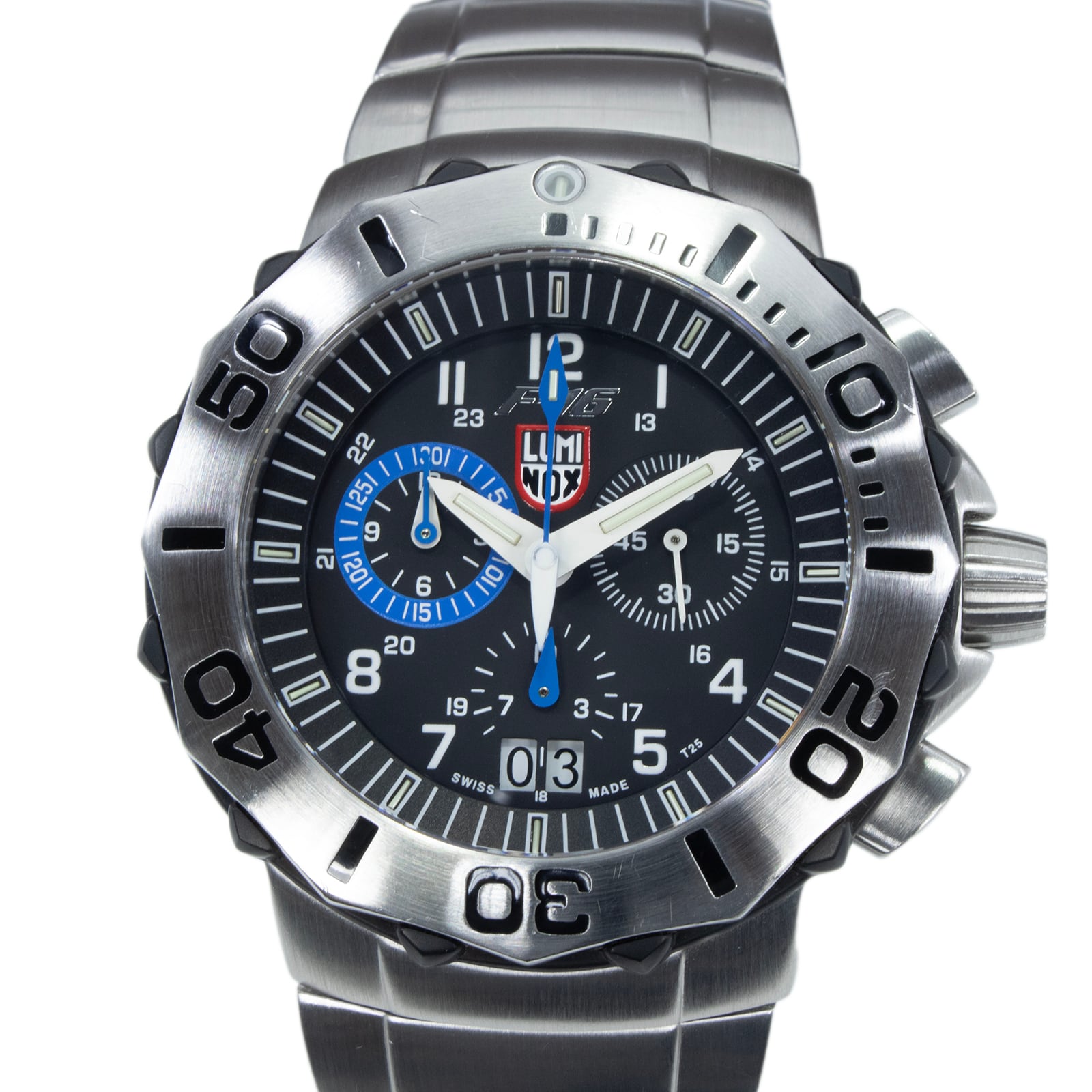 LUMINOX F-16 ファイティングファルコン クロノグラフ 稼働品 送料無料 ルミノックス 腕時計 クォーツ メンズ F-16