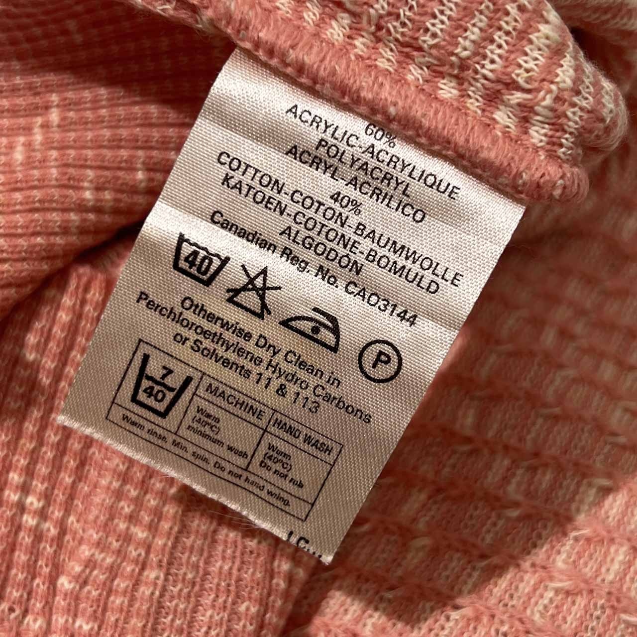 80s 90s イギリス製 JAEGER イエーガー 半袖 アクリル ニット ベスト 36 91cm/ピンク レディース ビンテージ