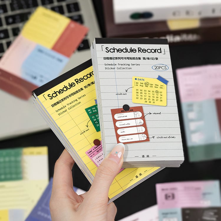 seal-0264|Schedule Record|手帳デコ コラージュ 素材