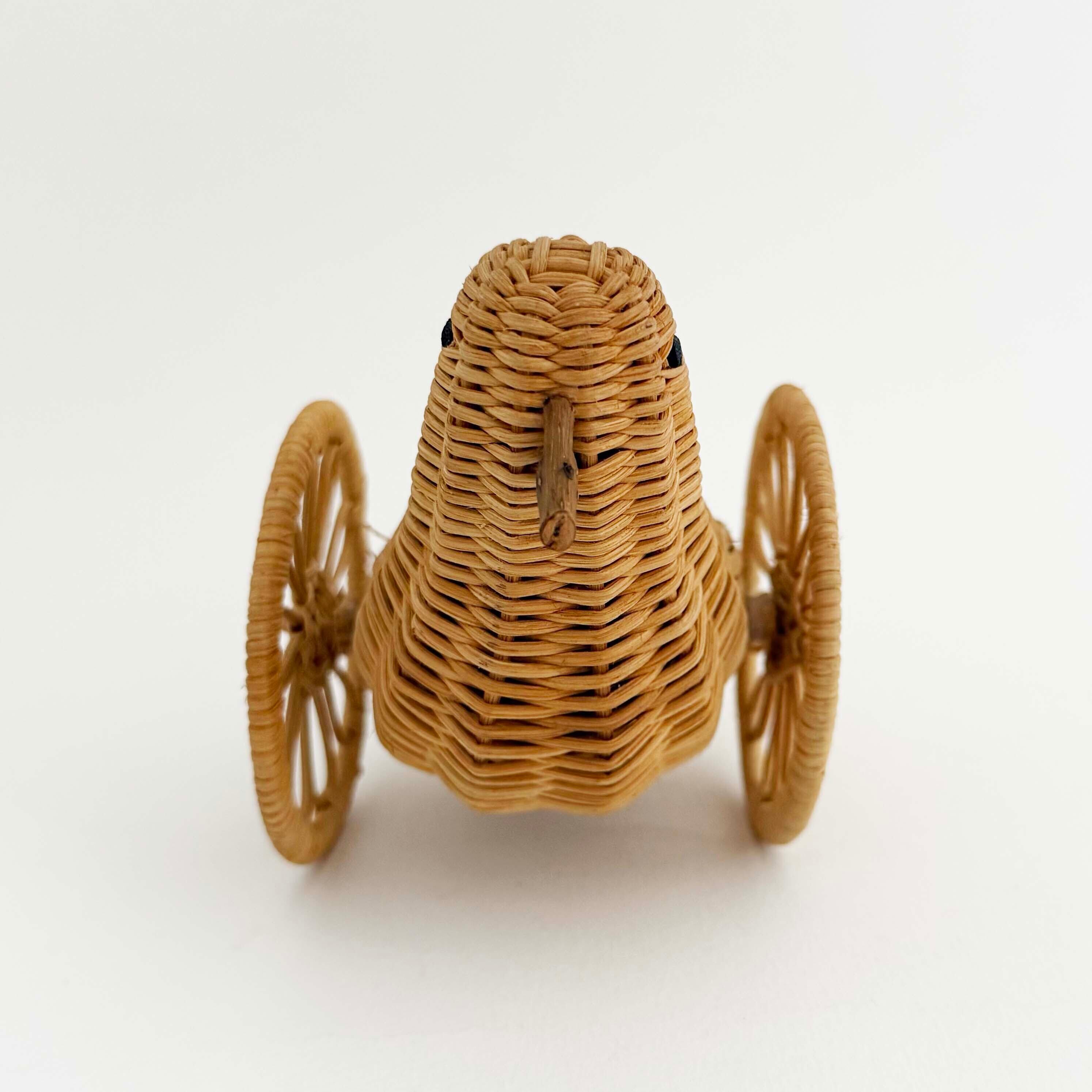 あけび細工ヴィンテージ鳩車（中）