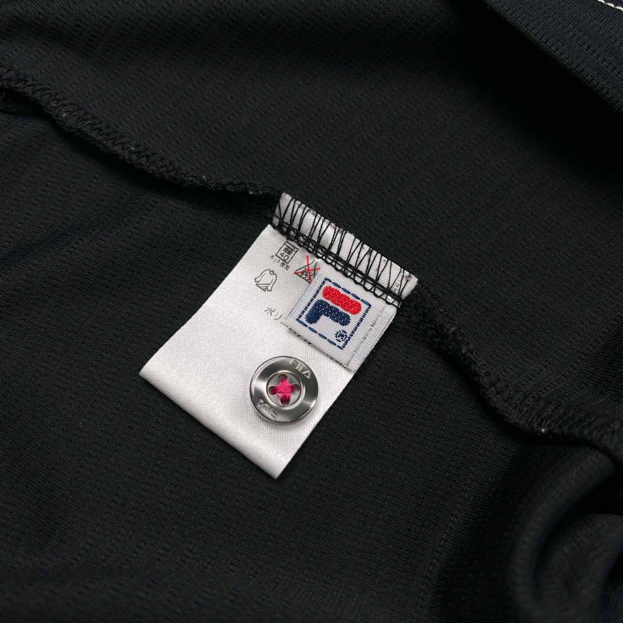 FILA GOLF フィラ ゴルフ 背中BIG刺繍 半袖 ポロシャツ サイズ S /ブラック/レディース/スポーツ