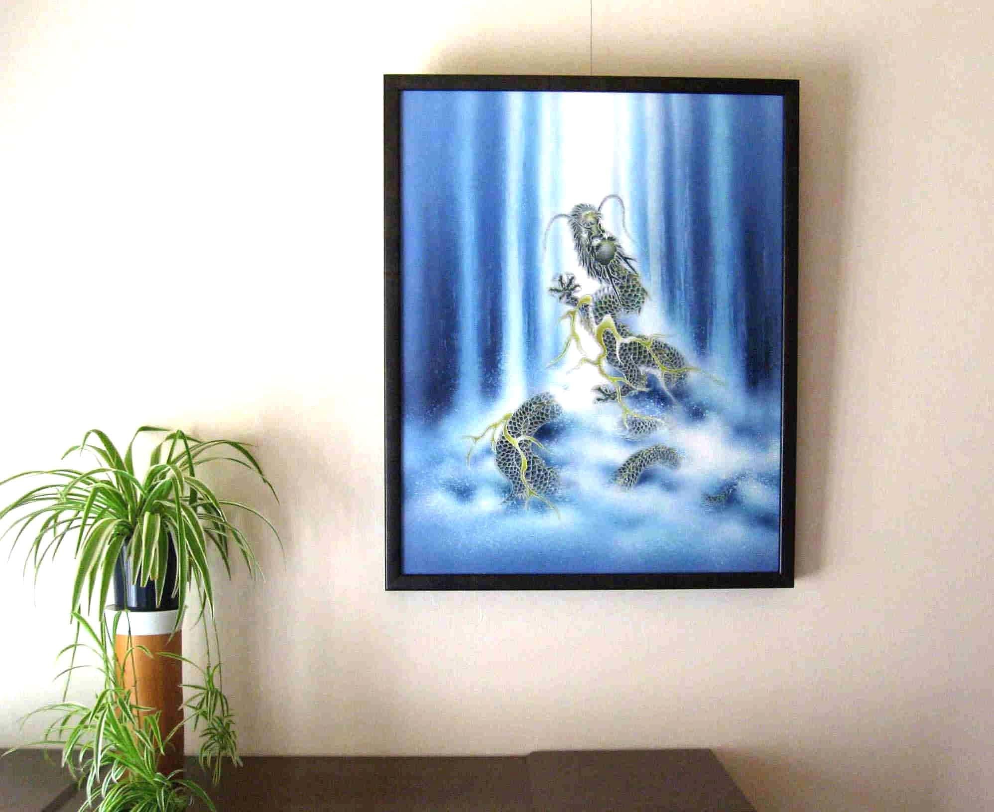 龍の絵「昇龍」染め絵 | 龍の絵 龍神の絵 鳳凰の絵 アトリエ一耕