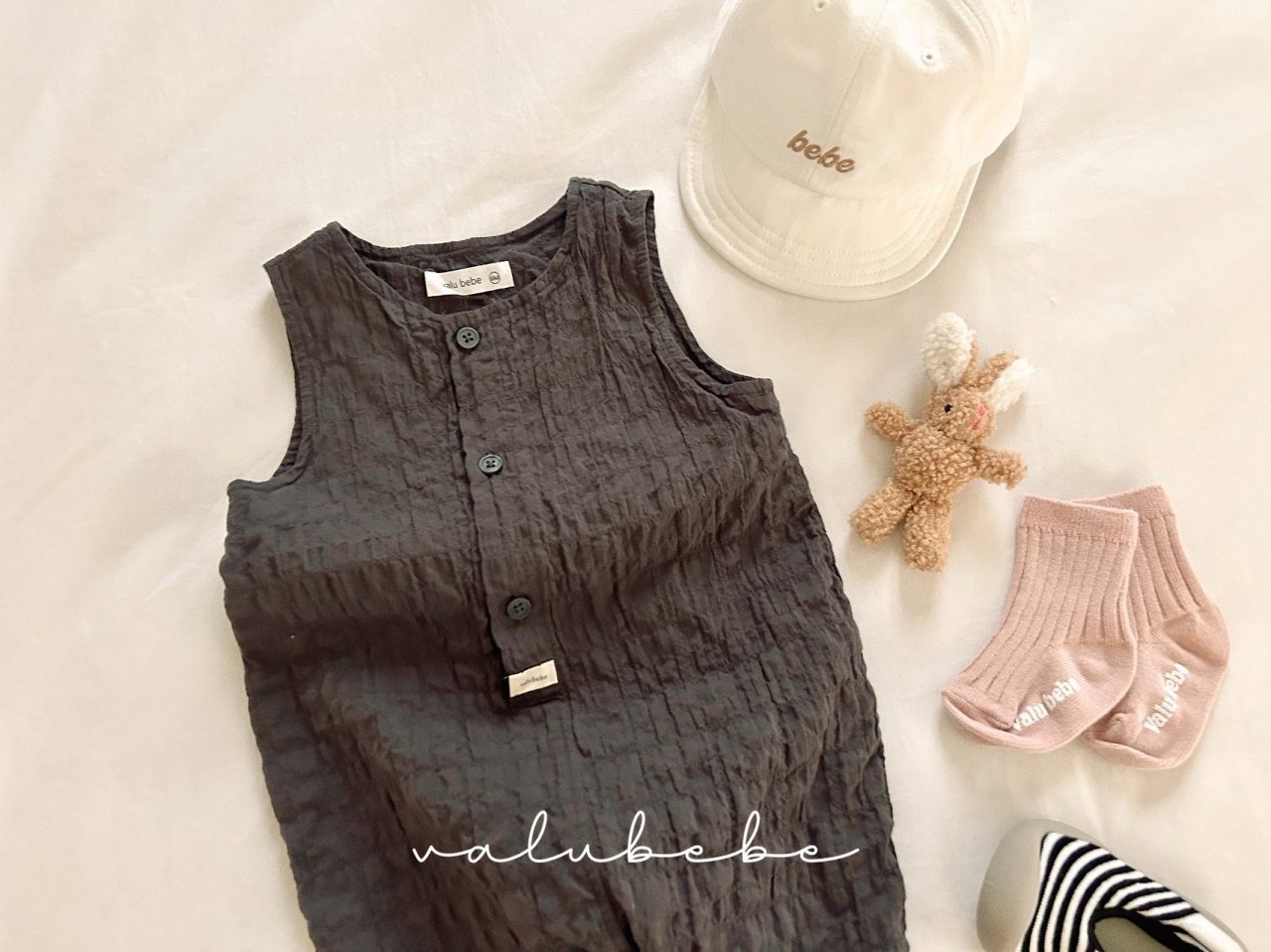 [valubebe] Dimple Cotton Bodysuit / [벨루베베] 딤플코튼슈트