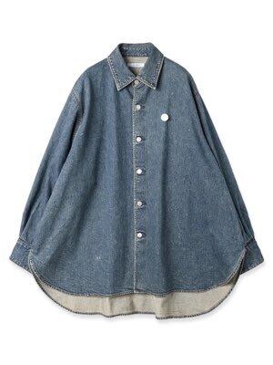 Jieda ジエダ 23ss DAMAGE OVER DENIM SHIRT JIEDA - DAMAGE OVER DENIM SHIRT/INDIGO | NapsNote