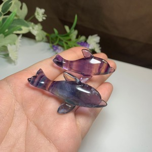 3.海のアニマル♪♪フローライトイルカ☆ペアセット