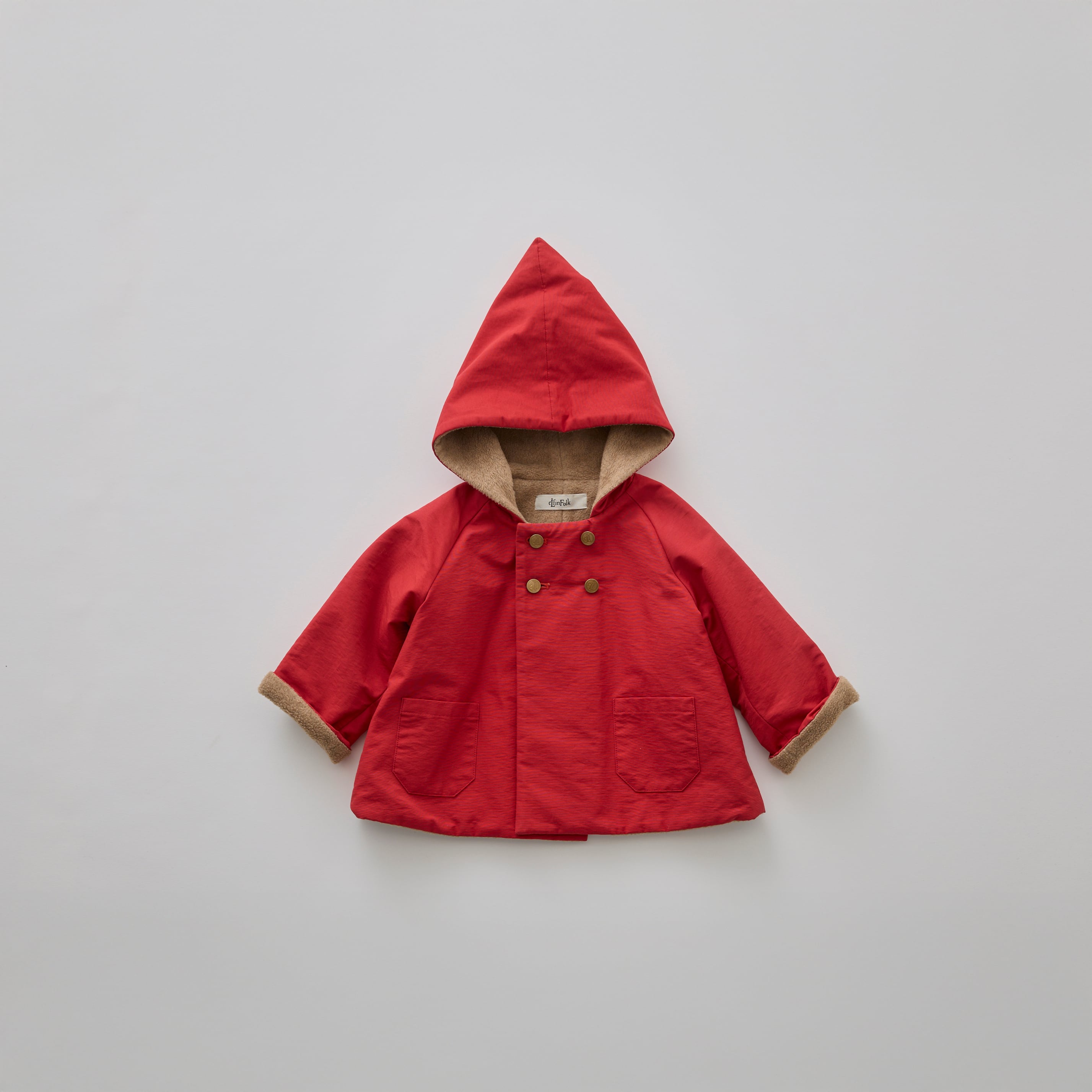 eLfinFolk(エルフィンフォルク)/ elf coat / red / 110,120,130cm