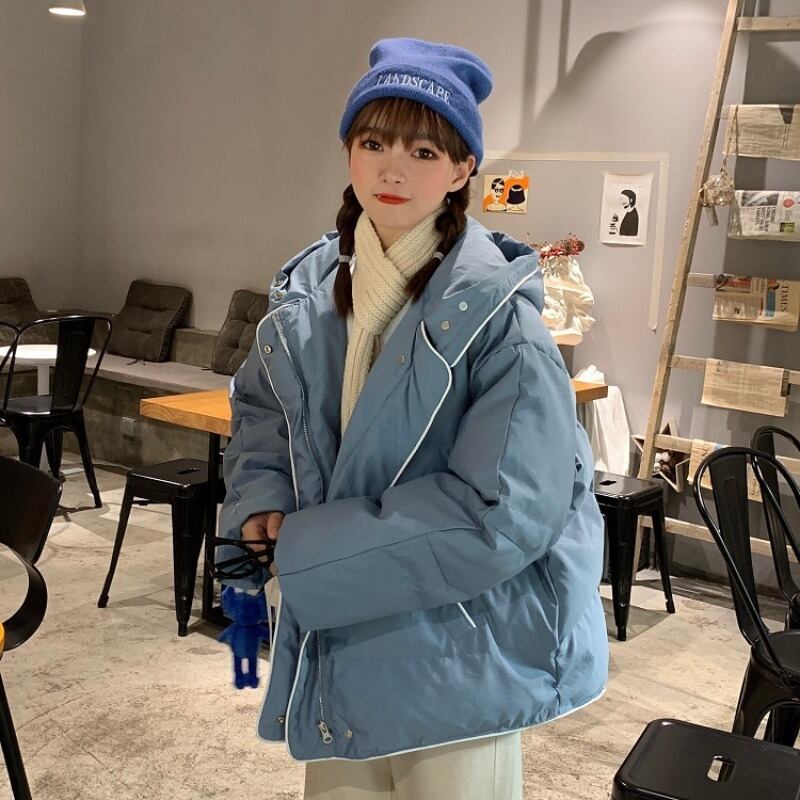 ウィンタージャケット レディースショートルーズコート コットン 冬物 萌量不足9944580876