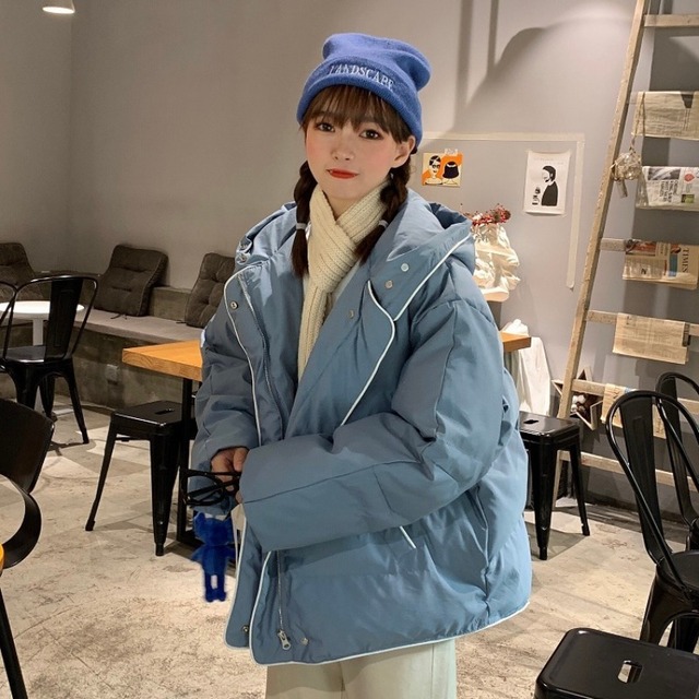 ウィンタージャケット レディースショートルーズコート コットン 冬物 萌量不足9944580876