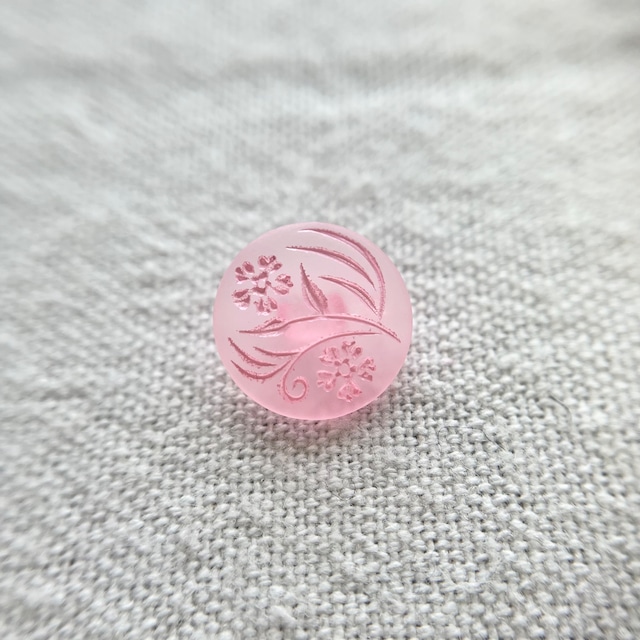 ピンク 2輪フラワー 13mm