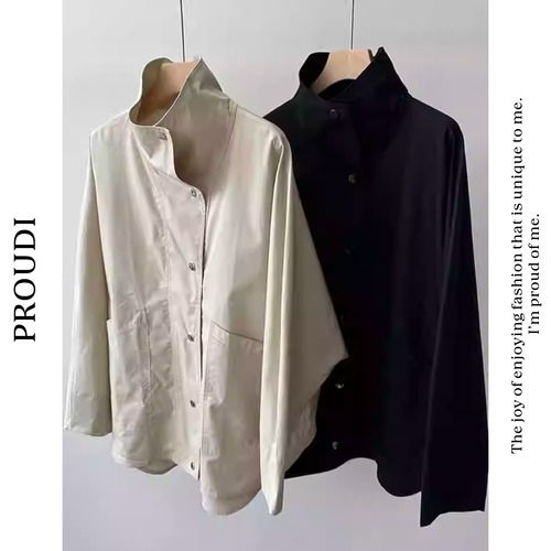 【スタンドカラーオーバーサイズワークジャケット】P02113