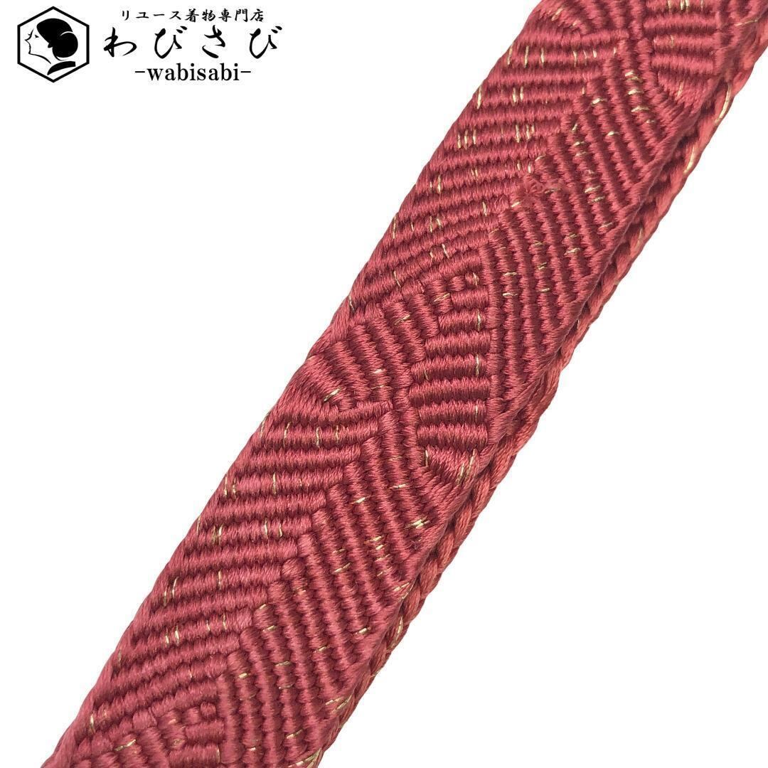 子供着物 襦袢付 女の子 一つ身 お宮参り 鶴 花柄 金彩 赤色 X-1003