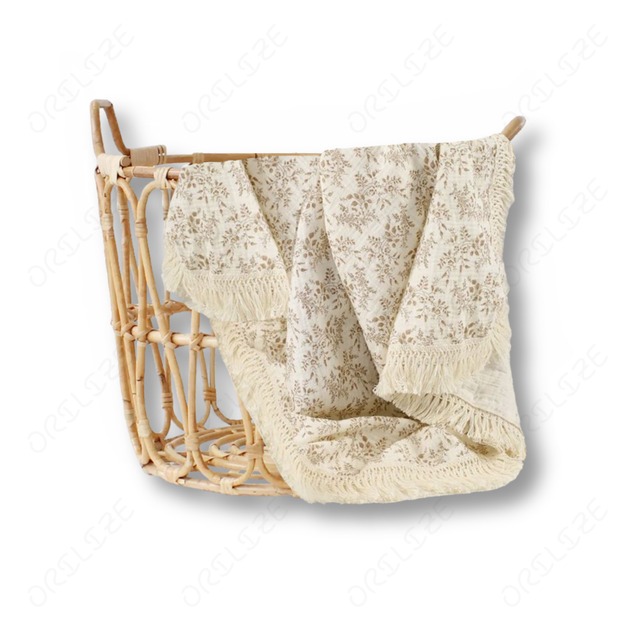 ブランケット おくるみ ドライフラワー