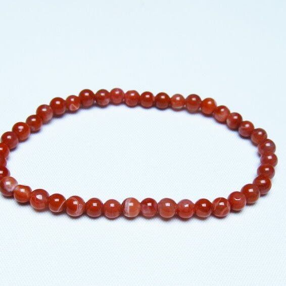 ナンホーンアゲート ブレスレット 5mm アゲート ブレス 一点物 メール便可 [M便 1/10] 111-47469