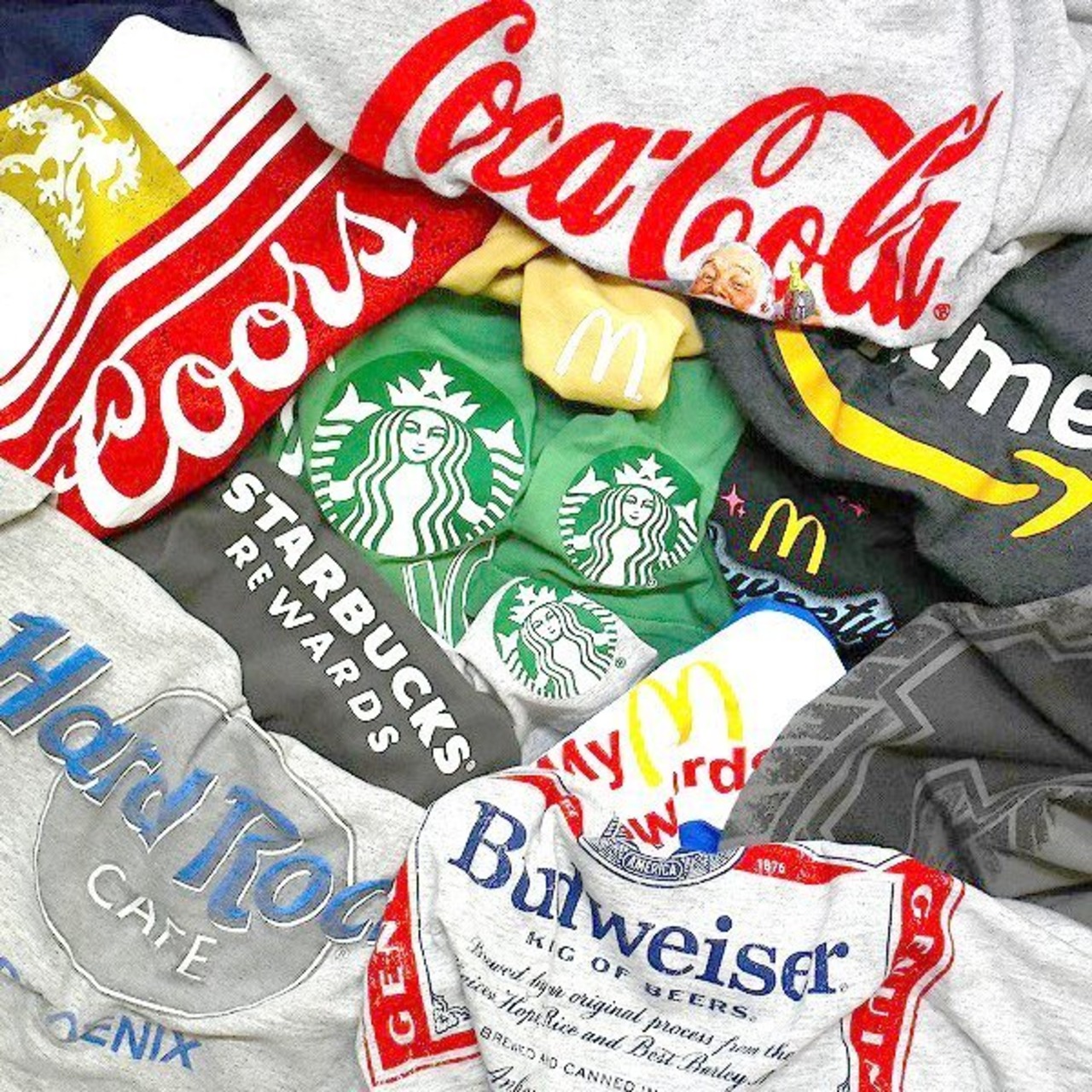 1点物◇スターバックスStarbucksプリントTシャツ古着メンズSM 