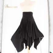 社交ダンス 衣装 スタンダード スカート レッスンウェア レディース 無地 シンプル ブラック系 練習着 黒 フォーマル 上品 気品 かわいい レッスン スタンダードダンス スカート単品 フレアスカート フリル リボン風デザイン ラップ風 カシュクール風 モノトーン ブラック フォーマルウェア 練習用 ダンス衣装 きれいめ シンプルデザイン 大人可愛い エレガント 華やか ストレッチ素材 ポリエステル 通気性 体型カバー フリル部分 裾長め 動きやすい シルエット 綺麗 裾 77.5cm 黒スカート