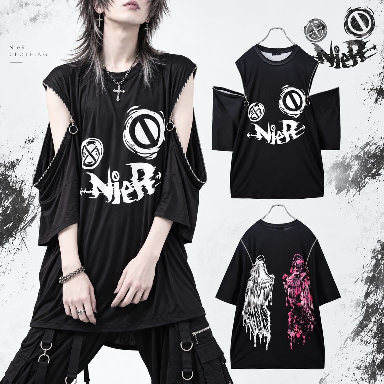 2WING 2ZIP BLACK CUTSEW | NIER CLOTHING