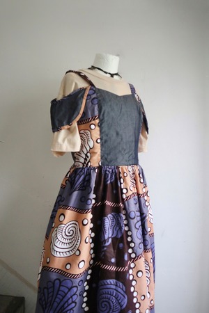 african batik off shoulder one-piece