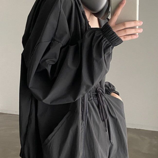 ナイロン セットアップ レディース ナイロンパーカー ショートパンツ