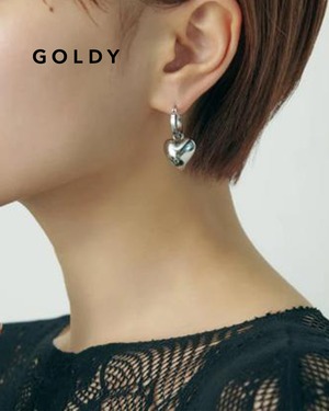 GOLDY/ゴールディ/チャビー ハート フープ ピアス/アクセサリー/1240404【追跡可能メール便180円】