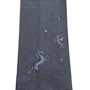 DOMINIQUE FRANCE animal woven silk tie