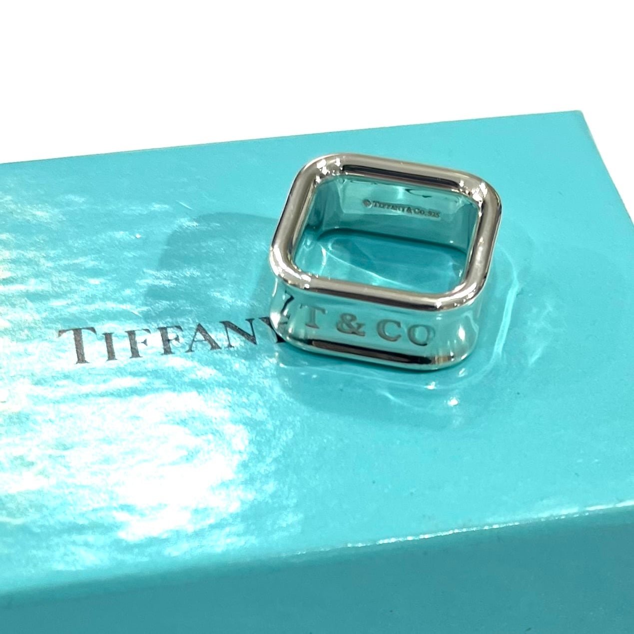 TIFFANY&CO.】【7.5-8.5号】2693 T&CO 1837 スクエアリング／シルバー