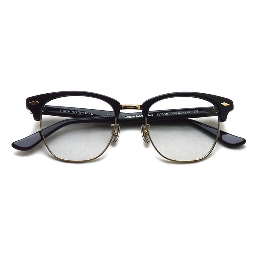 NOCHINO OPTICAL / YUGEN / #1 GLOSS BLACK & CHAMPAGNE GOLD - CLEAR