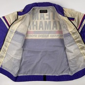 レア 80s 当時物 TEAM YAMAHA チームヤマハ ナイロンジャケット サイズ L /ヤマハレーシングスポーツ/パープル系/ビンテージ