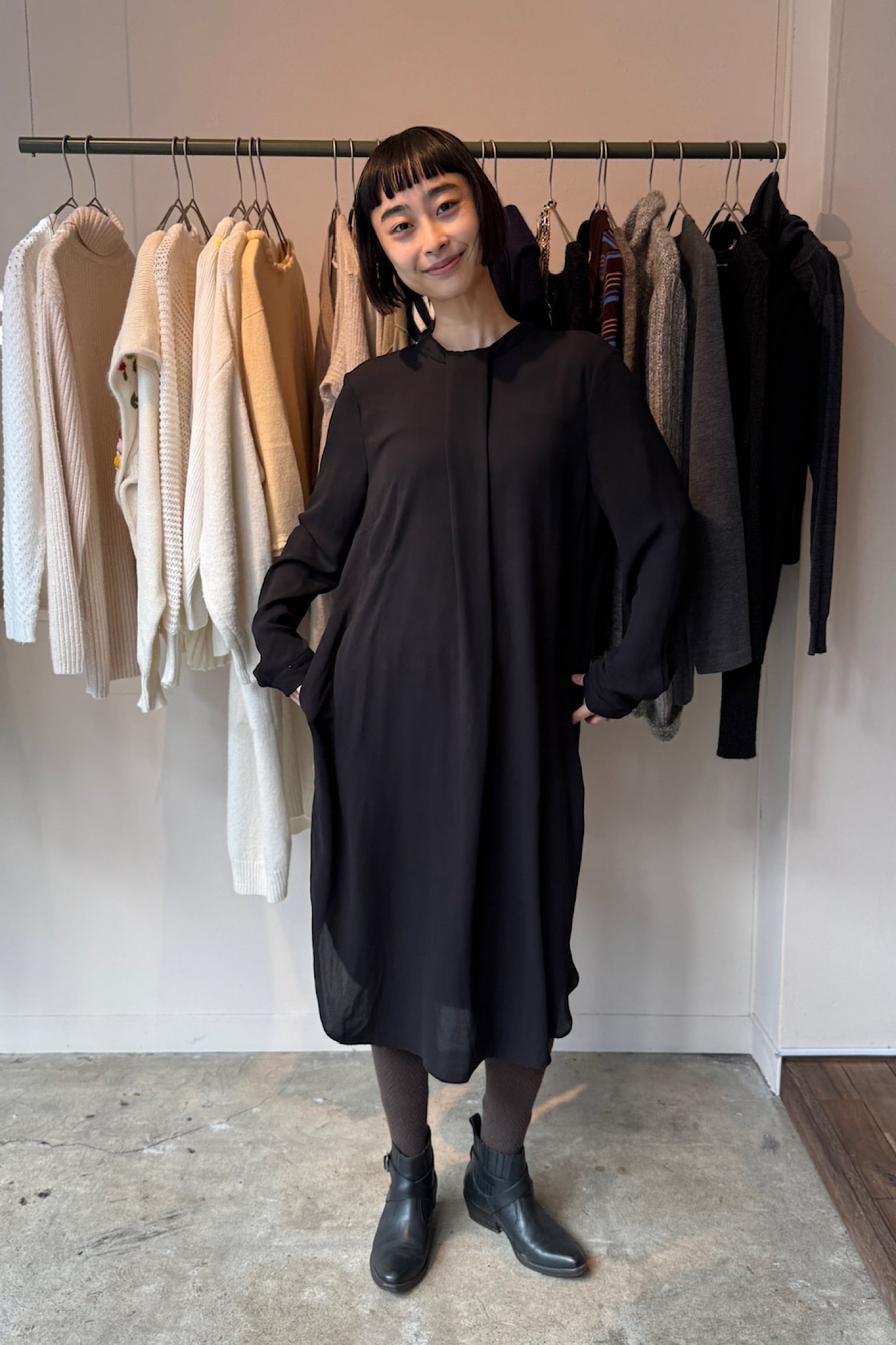 BY MALENE BIRGERブラックシアードレス