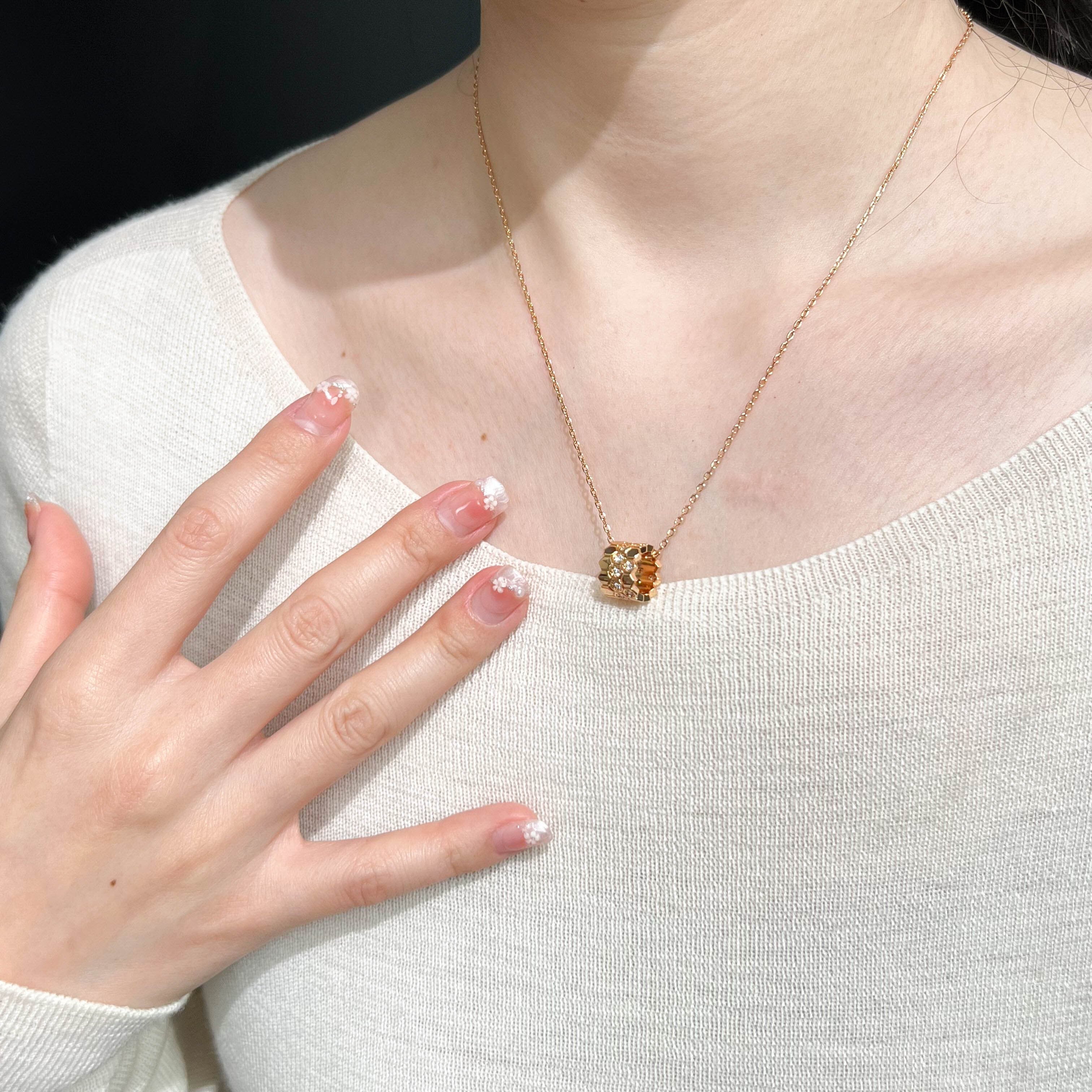K18金メッキ×キュービックジルコニア ネックレス | hoshine