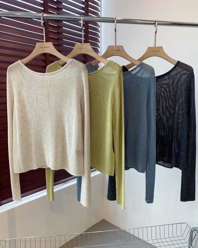 バックスリット メッシュニット〈4color〉