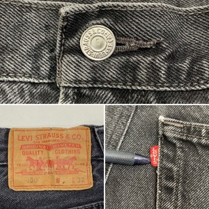 8143 リーバイス　550？　ブラックデニム　ヴィンテージ　輸入古着　w32