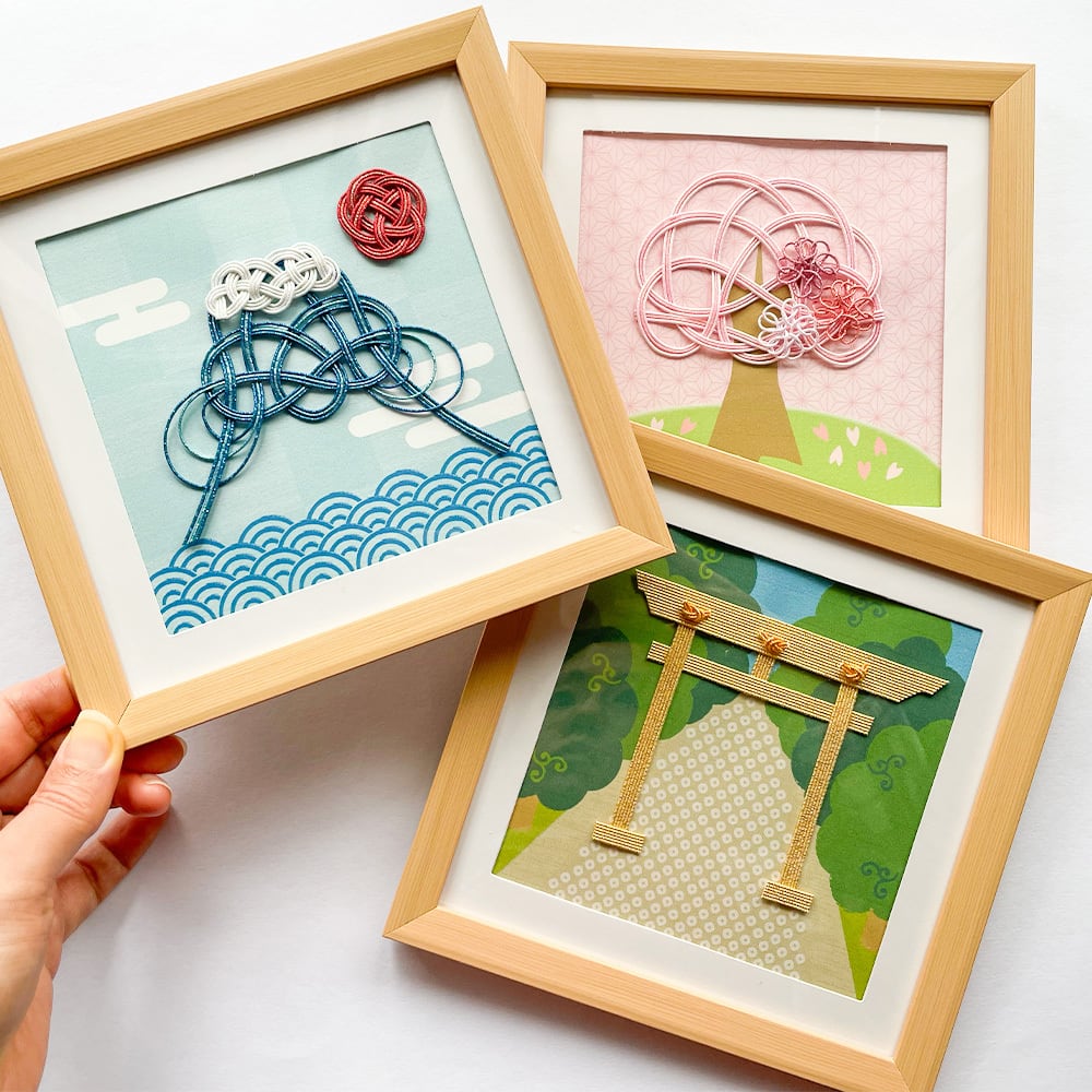 日本の風景を楽しむ 水引ミニフレーム「富士山」 | 紙単衣 - kamihitoe