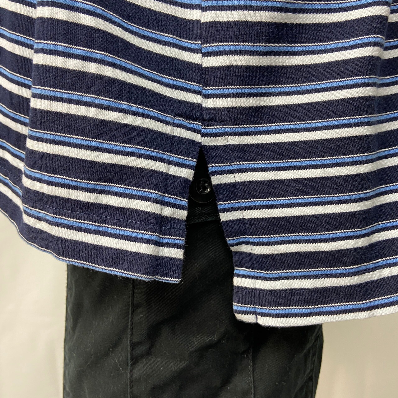 LACOSTE フレンチラコステ Tシャツ地 ボーダー ポロシャツ メンズXL 