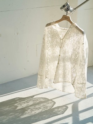 PORTABLE LACE HOODIE｜アイボリー｜YENN