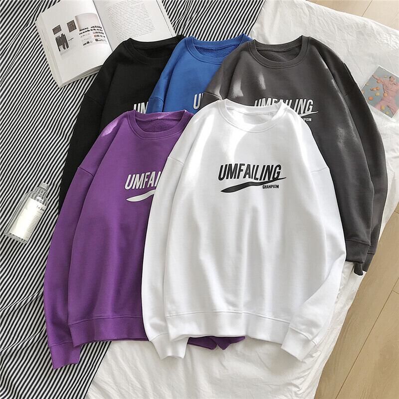 Road Vintage Autumn Simple Letter Printing Men's Sweatshirt Trend Couple BF Wind Round Neck Top-Alibaba オータム 秋物 Oネック ビンテージ hip6-161180405798705