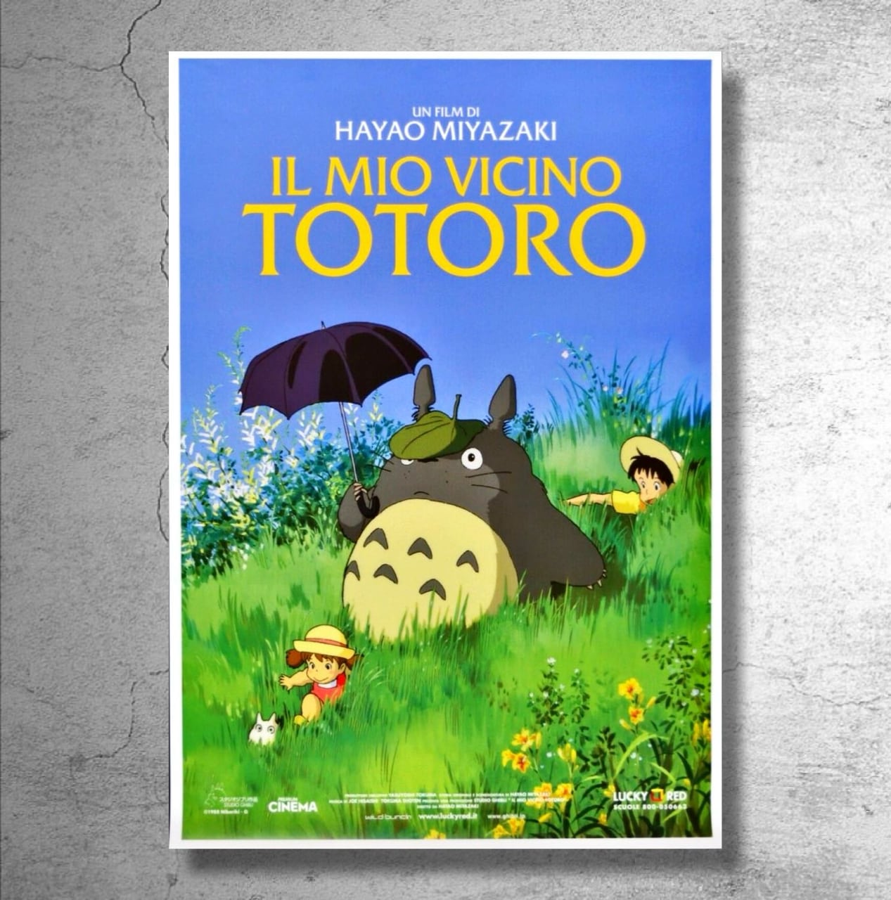 宮崎駿監督映画『となりのトトロ』イタリア上映時の告知ポスター 宮崎駿監督映画『となりのトトロ』イタリア上映時の告知ポスター