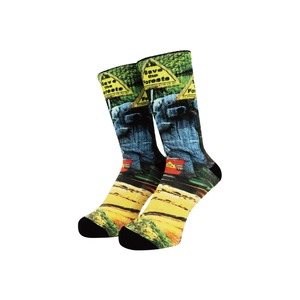 WHIMSY / PRINTED COLLAGE SOCKS MULTI