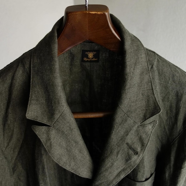 classic belgium-linen montparnasse jacket / belgium amishgrey