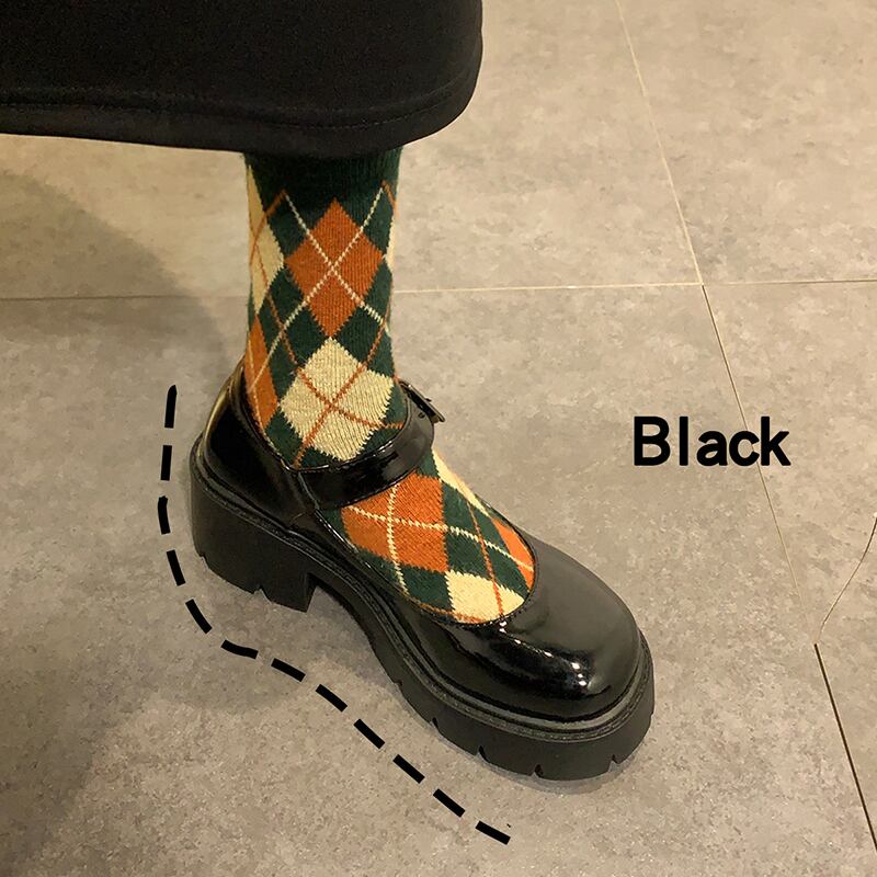 レザースタイルスプリングスタンダードブラック薄手 靴 シューズ レトロ 春物 部族の婦人靴18938411692