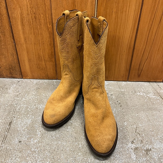 LUCCHESE SUEDE WESTERN BOOTS