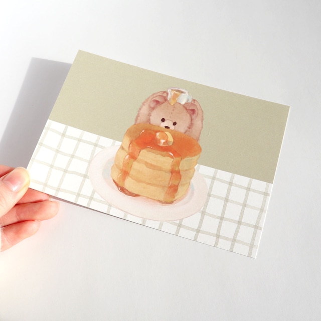 くまとこいぬとパンケーキのポストカードセット