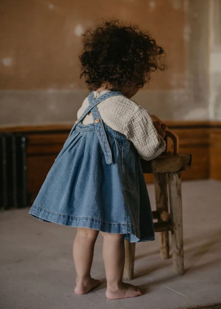 【即納】送料無料/The Simple Folk/The oversized Denim Pinafore