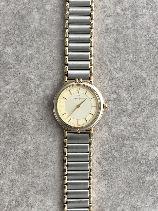 Yves Saint Laurent イヴ・サンローラン 腕時計 シルバー YSL ステンレススチール vintage ヴィンテージ オールド vv6asz