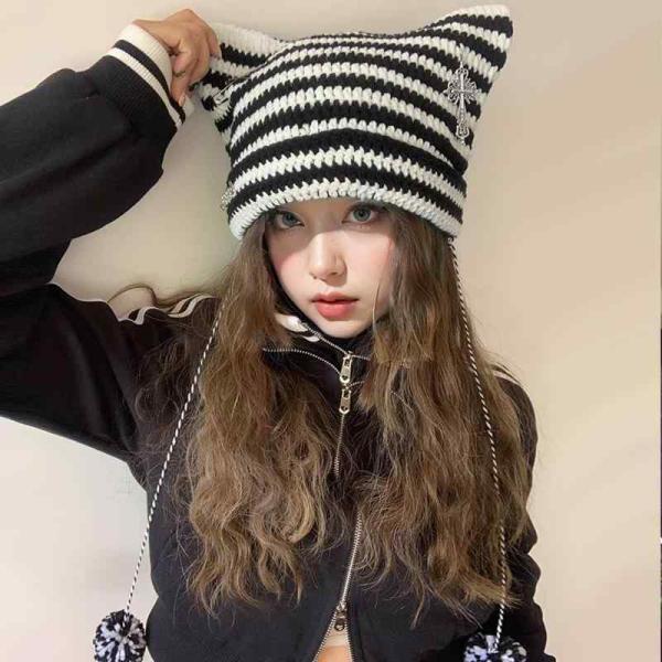 Maow様オーダー　猫耳ニット帽 ネコ耳ワッチ（ニット帽） | SHOO・LA・RUE/Kids（シューラルー