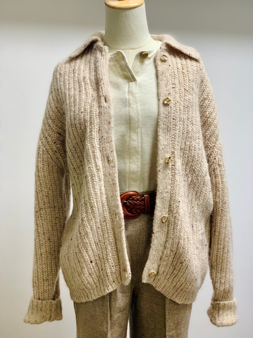 Vintage Eddie Bauer Nep Knit Cardigan Made In U.K. 