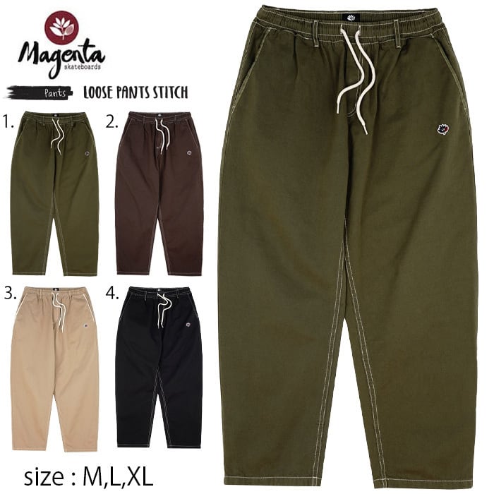 MAGENTA マゼンタ ボトム パンツ ルーズパンツ スケボー ステッチ SP24